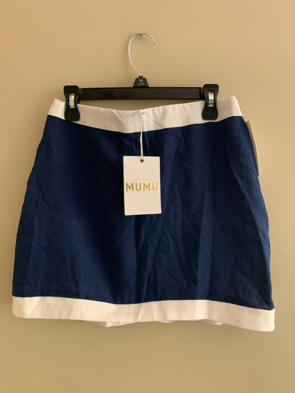SHOW ME YOUR MUMU All Night Skort in Navy and White Trim - Size: XS - Picture 4 of 7